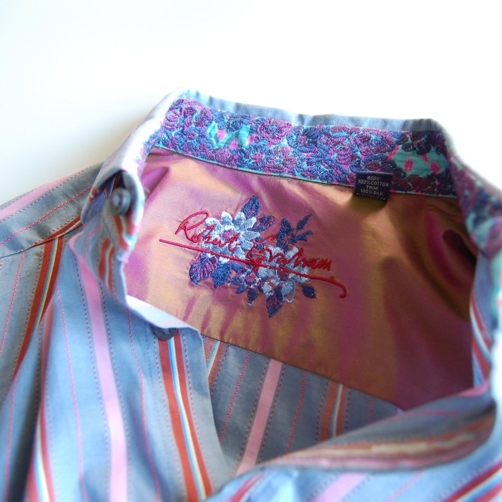 Robert Graham Men's Dress Shirt, Silk Embroidery
